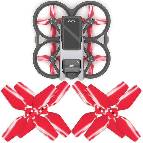 Master Airscrew - DJI Avata 4-lapaiset päivityspotkurit - 4-lapainen potkuri DJI Avatalle - Punainen - 4 kpl:n pakkaus