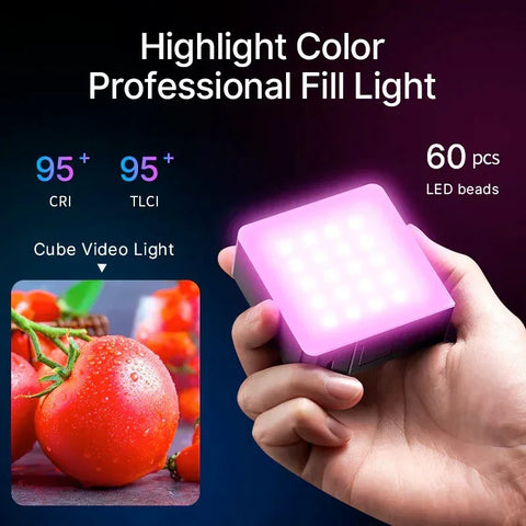Ulanzi VL49 RGB Pro -valaistus-LED-valo valokuvaukseen/videoon - 2500mAh sisäinen akku