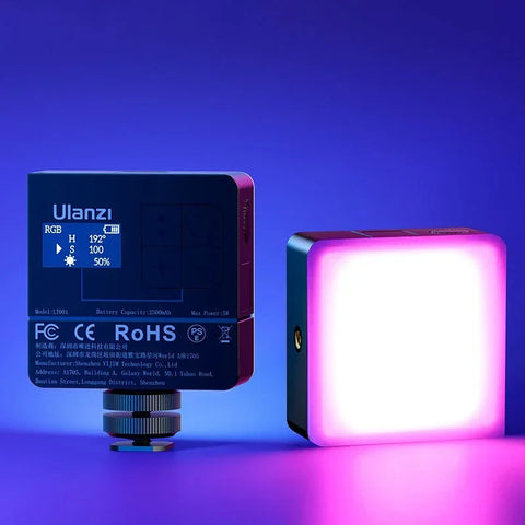 Ulanzi VL49 RGB Pro -valaistus-LED-valo valokuvaukseen/videoon - 2500mAh sisäinen akku