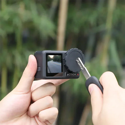 Silikoninen linssinsuojus DJI Osmo Action 5 Pro/4/3:lle - musta - 2 kpl pakkaus