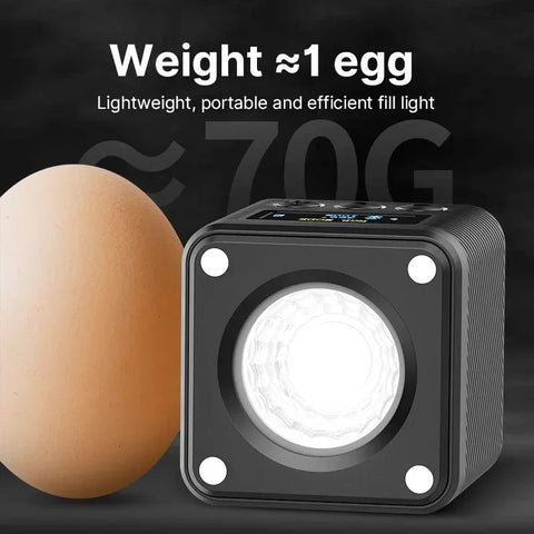 Ulanzi L2 RGB COB Magneettinen LED-valovalo valokuville/videoille - 800mAh Sisäinen akku - 1000 Lux - Pakkaus