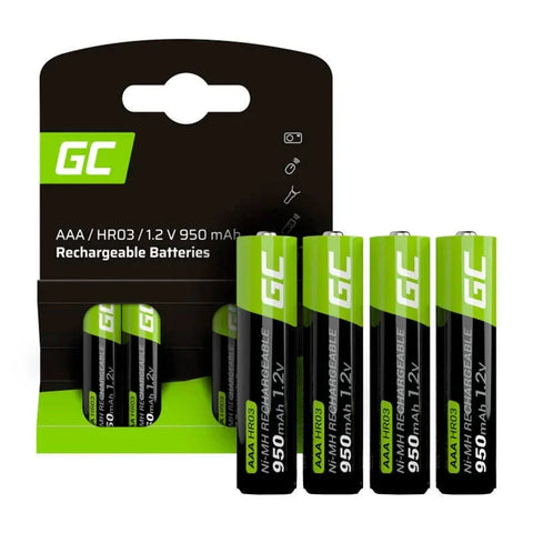 Green Cell Ladattava AAA - HR03 -paristo, 1,2 V, 950 mAh, NiMh - 4 kpl