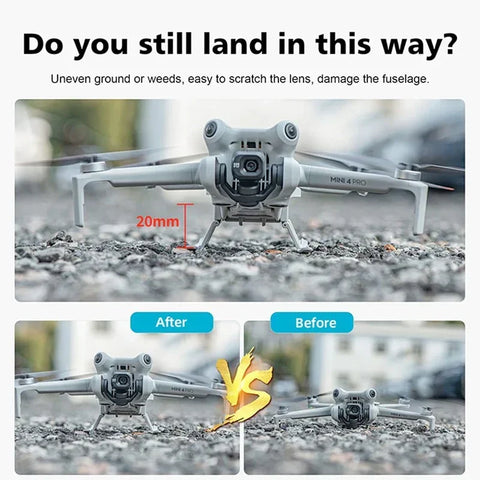 Landningsställ förlängning medar till DJI Mini 4 Pro - Infällbara