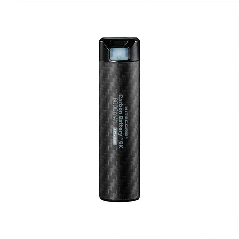 Nitecore Carbon 6K -sarja - Vedenpitävä hiilikuituakku - 6000mAh + pääpantasarja