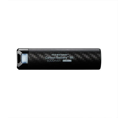 Nitecore Carbon 6K -sarja - Vedenpitävä hiilikuituakku - 6000mAh + pääpantasarja