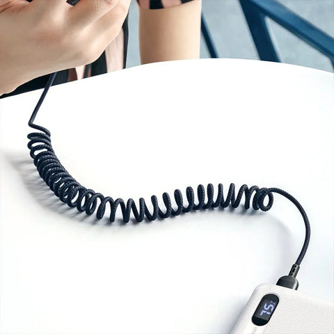 Mcdodo Spring Cable USB-A - Lightning CA-6410, USB-A - Lightning Kabel, Spiral, 2A, 1.8m - Svart