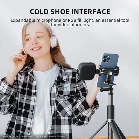 Telesin PM-001 Monitoiminen Puhelinpidike - Kiinnitä/Pidä Matkapuhelin Lisävarustepidikkeellä + 1/4" Kierre 1/4" Ruuviin
