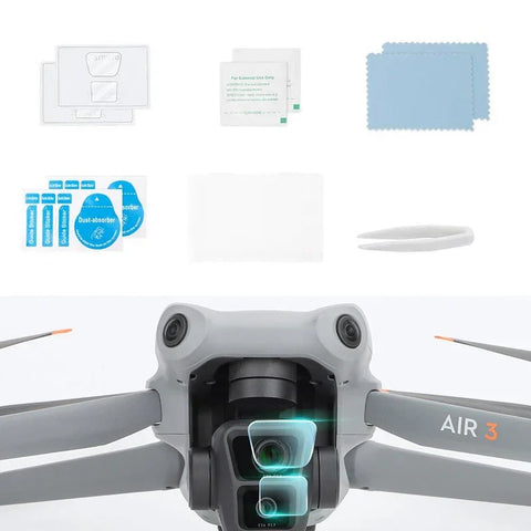 DJI Air 3:n karkaistusta lasista valmistettu linssinsuoja - 2 kpl - sarja