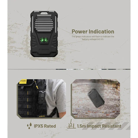 Nitecore EMR06 TAC kannettava hyttyskarkotin V2 - ladattava 1800mAh