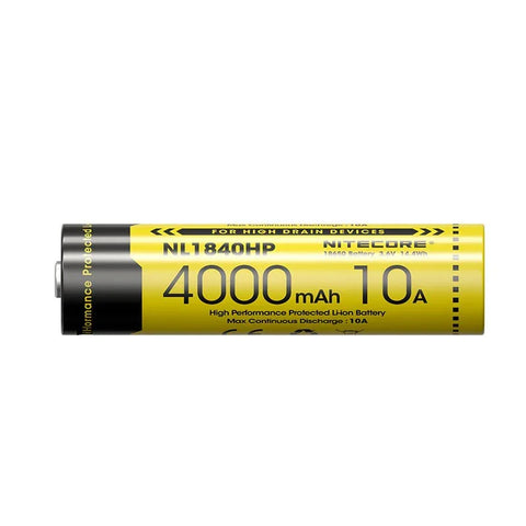 Nitecore NL1840HP Li-ion 18650 Batteri - 4000mAh, 3.6V, Max 10A – ActionKing