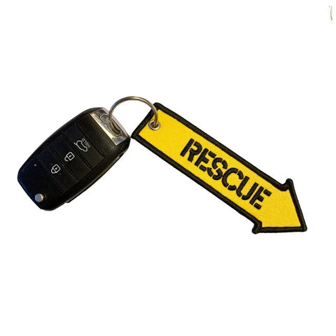 Nyckelband - RESCUE - Gul pil - Action King