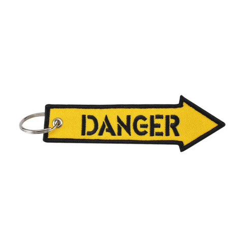 Nyckelband - DANGER - Gul pil - Action King