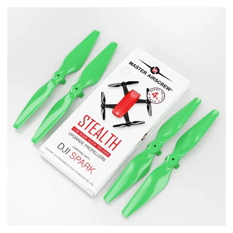 Master Airscrew - DJI Spark Stealth Upgrade Propellers - Propeller till DJI Spark - Grön - Kit 4-Pack
