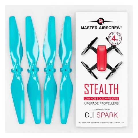 Master Airscrew - DJI Spark Stealth Upgrade Propellers - Propeller till DJI Spark - Blå - Kit 4-Pack - Action King