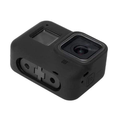 Silikonikotelo GoPro Hero8 Blackille - Rannehihna - Musta