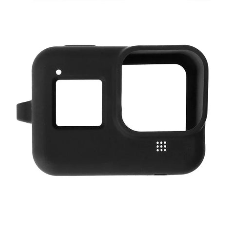 Silikonikotelo GoPro Hero8 Blackille - Rannehihna - Musta