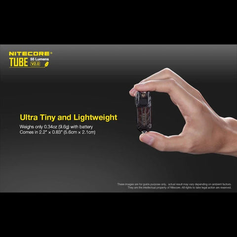 Nitecore TUBE V2.0 Avaimenperävalo - Musta - 55lm
