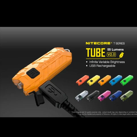 Nitecore TUBE V2.0 Avaimenperävalo - Oranssi - 55lm