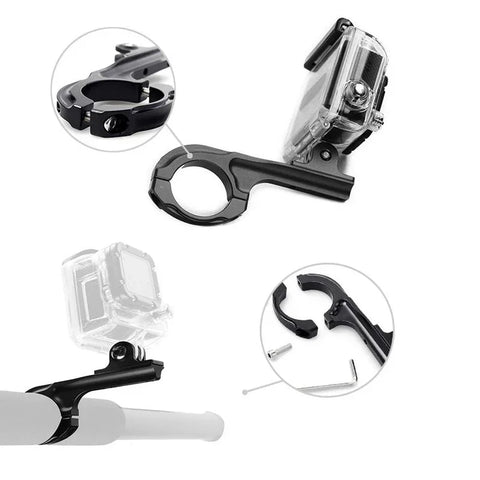 GoPro-kamerakiinnike polkupyörän ohjaustankoon - pitkä varsi - alumiini