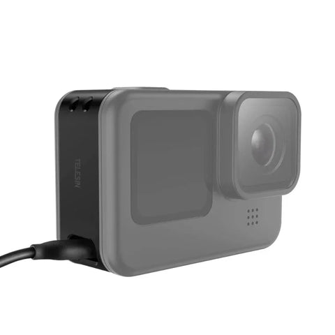 Telesin Batterilucka med genomföring USB till GoPro Hero13/12/11/10/9 Black
