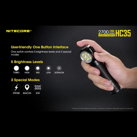 Nitecore HC35 otsalamppu - 2700lm