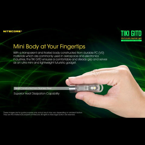 Nitecore TIKI GITD avaimenperävalo USB-C - 300lm