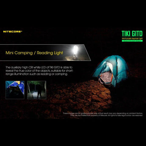 Nitecore TIKI GITD avaimenperävalo USB-C - 300lm