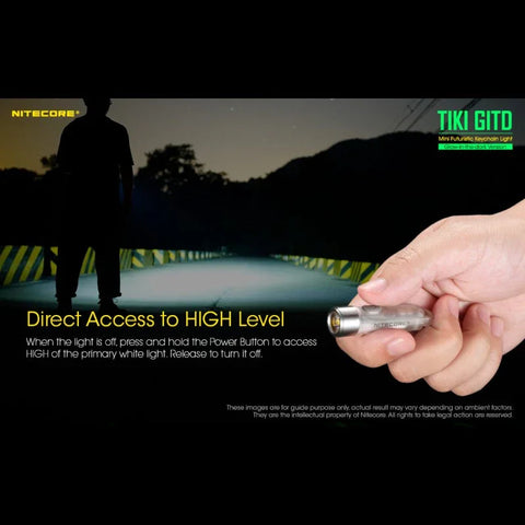 Nitecore TIKI GITD avaimenperävalo USB-C - 300lm