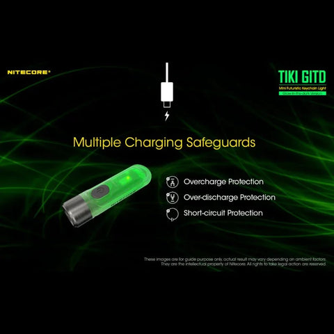 Nitecore TIKI GITD avaimenperävalo USB-C - 300lm