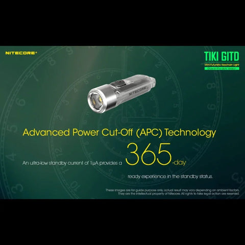 Nitecore TIKI GITD avaimenperävalo USB-C - 300lm
