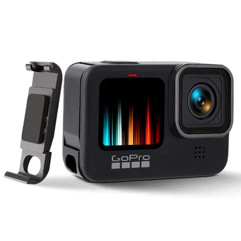 Batterilucka med genomföring USB till GoPro Hero12/11/10/9 Black - Aluminium
