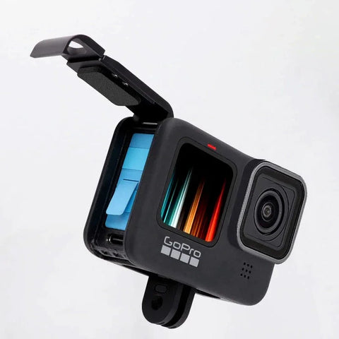 Batterilucka med genomföring USB till GoPro Hero12/11/10/9 Black - Aluminium