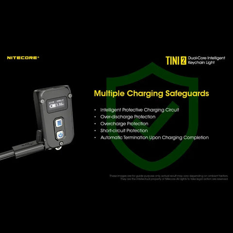 Nitecore TINI2 Avaimenperävalo - Musta - 500lm