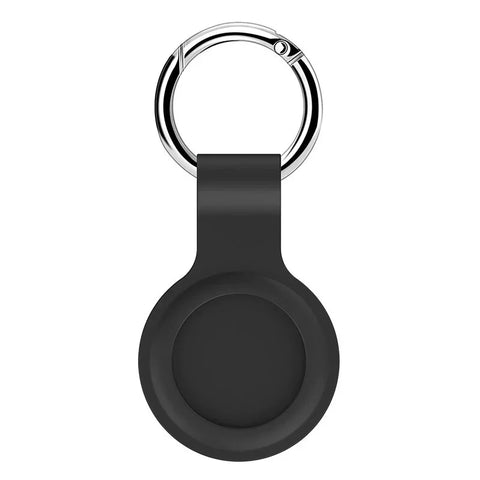Silikonikotelo pyöreällä karabiinihaalla Apple AirTagille - harmaa