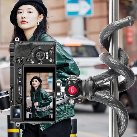 Ulanzi FT-01 Tripod flexibelt 360 grader kulledshuvud 1/4" skruv / Mobilhållare / Tillbehörssko - Bläckfisk - Action King