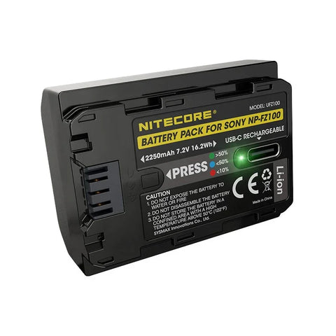 Nitecore UFZ100 – USB-C Laddbart Batteri till Sony NP-FZ100