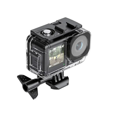 Vedenpitävä kotelo DJI Osmo Action 5 Pro / 4 / 3 -kameroille kahdella lisävarustepidikkeellä