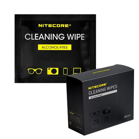 Nitecore Puhdistuspyyhkeet - Kosteuspyyhkeet / Puhdistus - 60 kpl