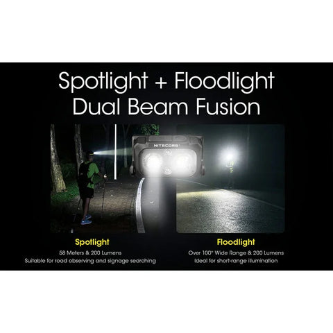 Nitecore NU25 V2 otsalamppu, kaksoiskeila - 400lm