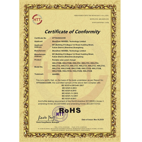 HAWEEL 21W Vikbar Solpanel med Snabbladdning