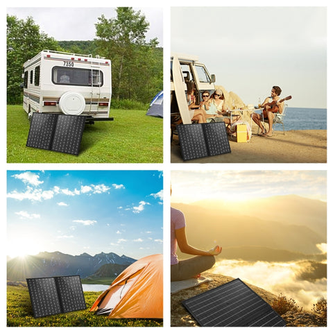 HAWEEL 50W Vikbar Solpanel