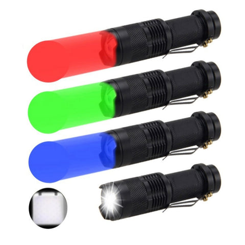Kompakt LED Ficklampa med Zoom – 240lm, 3 Ljuslägen & Aluminiumkropp