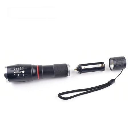 Teleskopisk stark LED-ficklampa med zoom, starkt ljus och magnet – uppladdningsbar