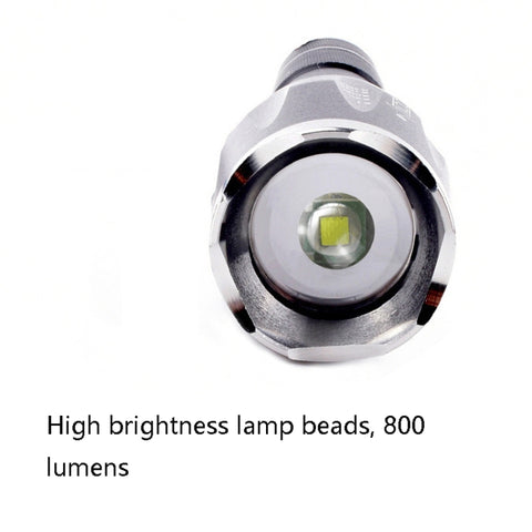 Teleskopisk stark LED-ficklampa med zoom, starkt ljus och magnet – uppladdningsbar