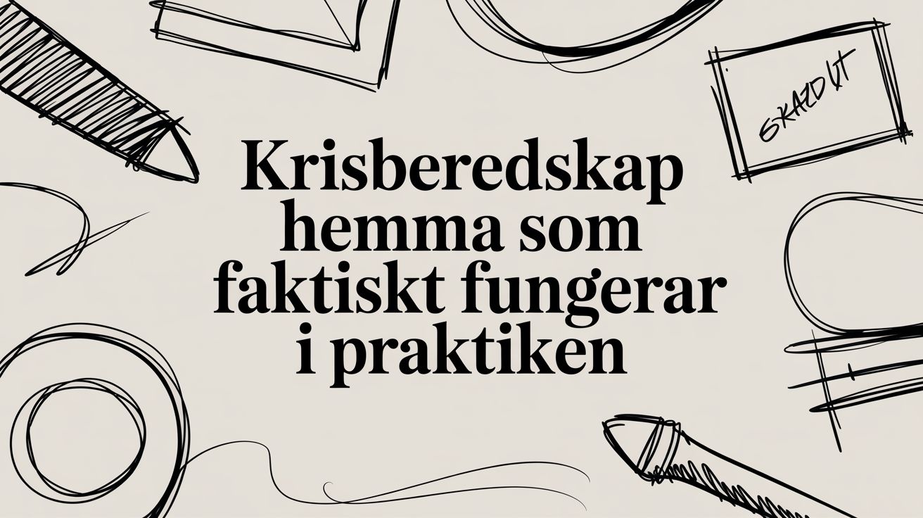 Krisberedskap hemma som faktiskt fungerar i praktiken