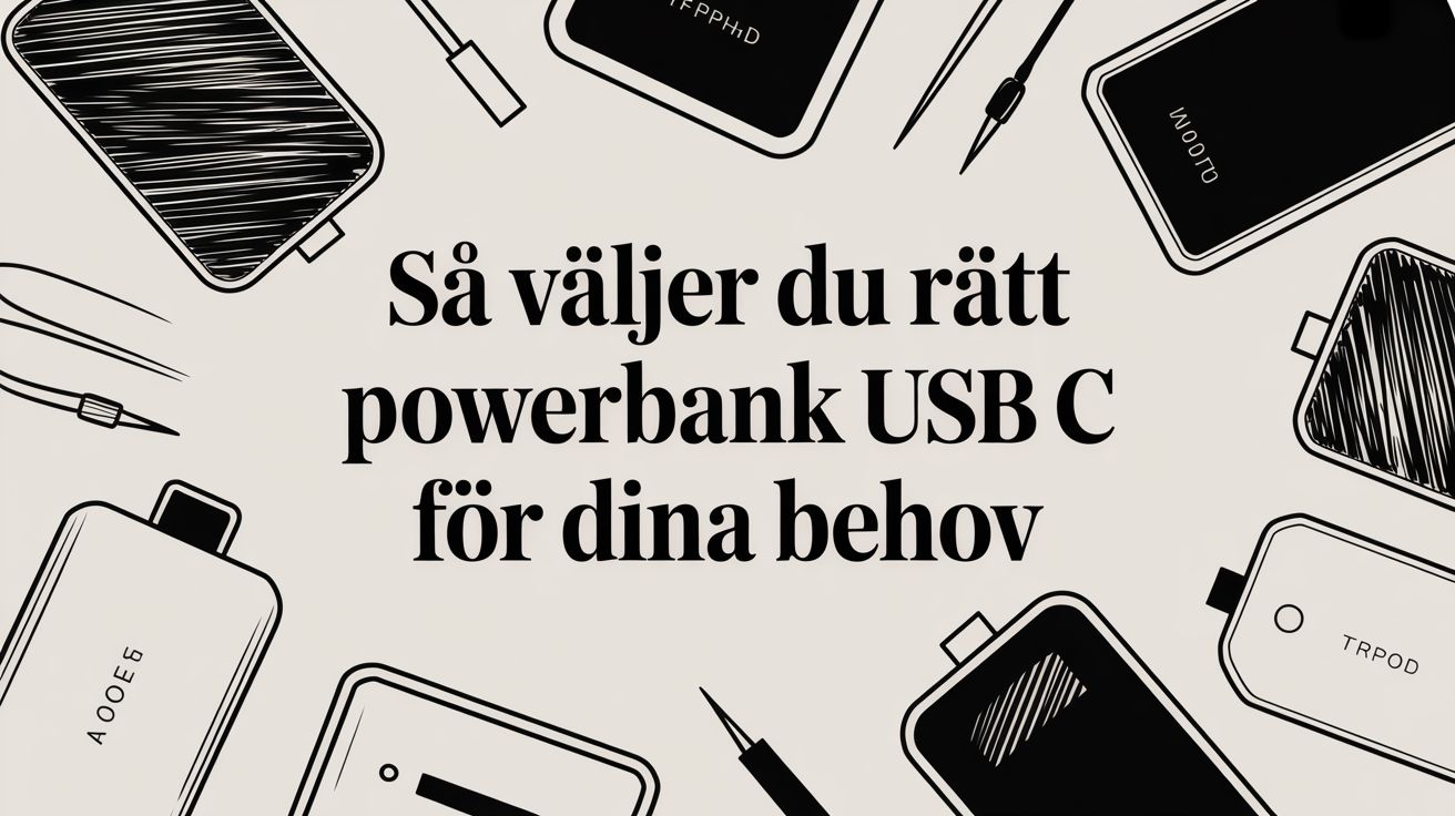 Så väljer du rätt powerbank usb c för dina behov
