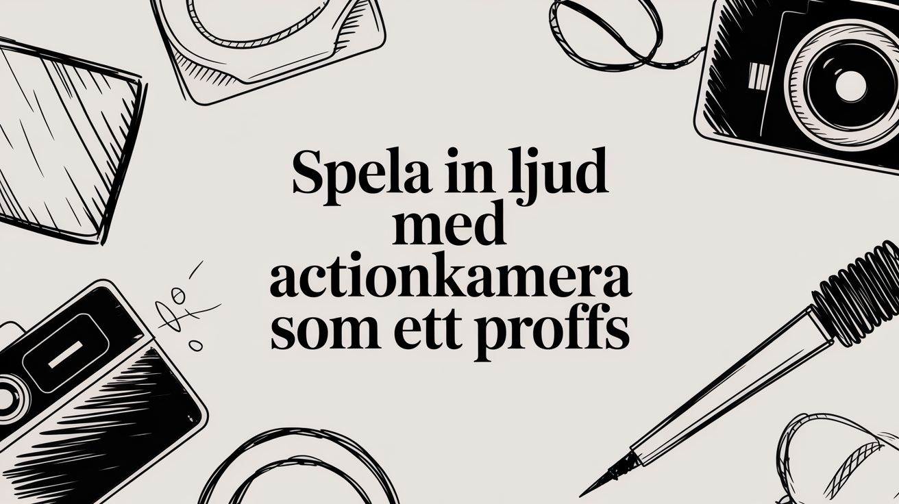 Spela in ljud med actionkamera som ett proffs