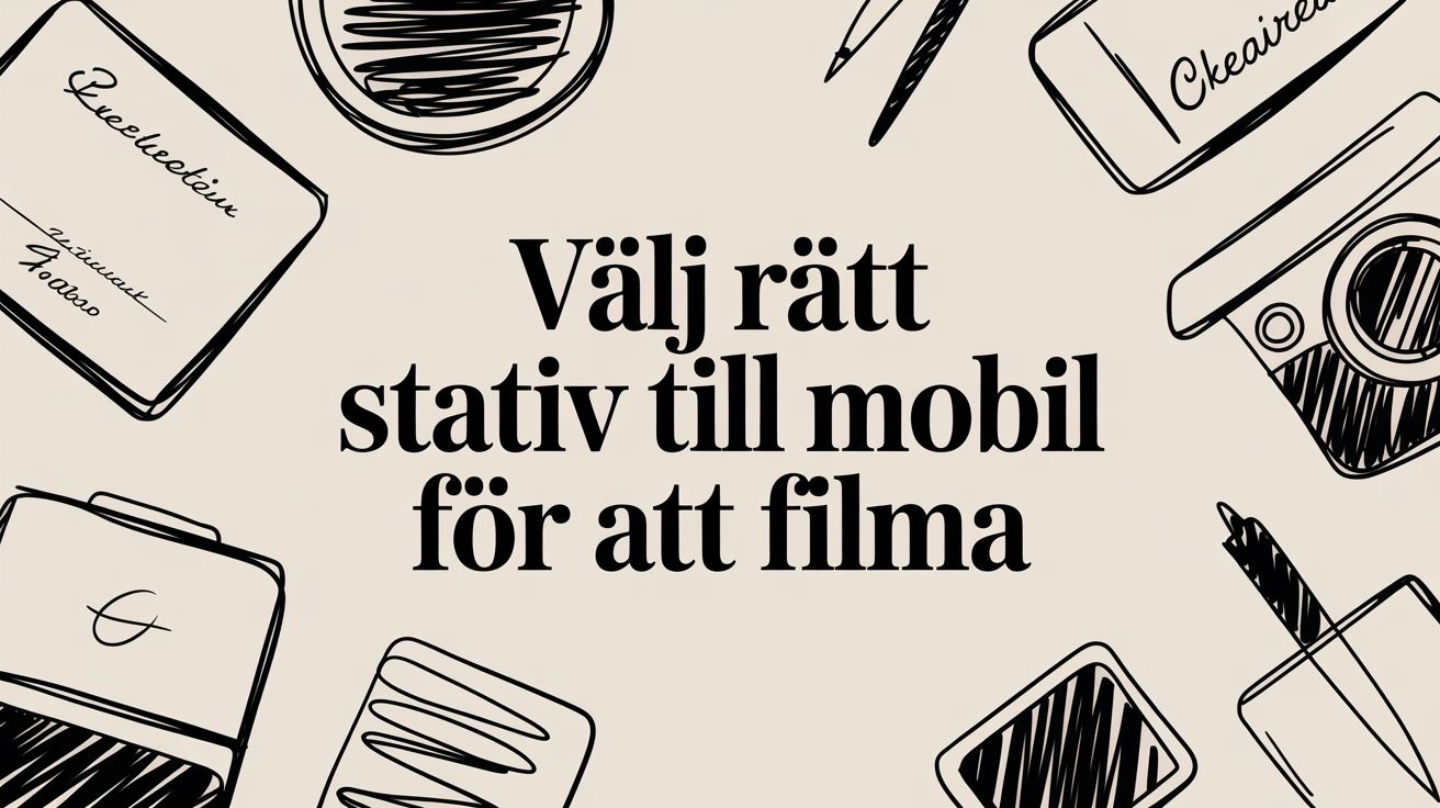 Välj rätt stativ till mobil för att filma