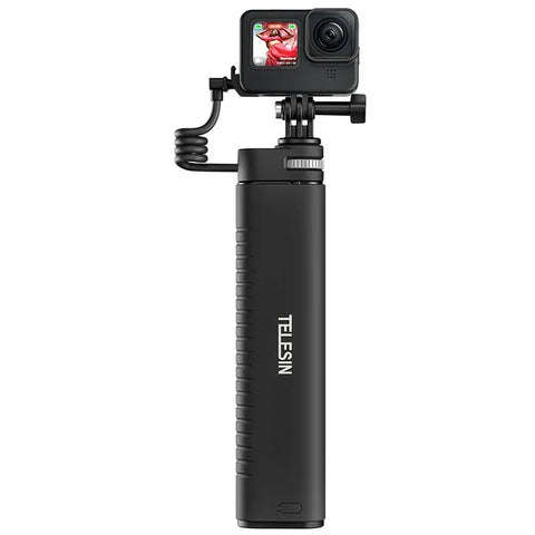 Telesin Selfie-keppi 10000mAh varavirtalähteellä, USB-C, QC / PD 18W, 216-900mm - Setti