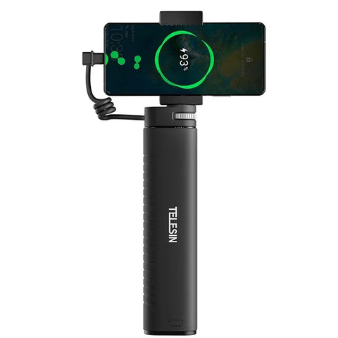 Telesin Selfie-keppi 10000mAh varavirtalähteellä, USB-C, QC / PD 18W, 216-900mm - Setti